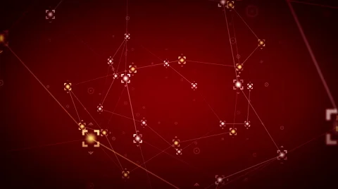 Network Points Red Stock Footage 49623083