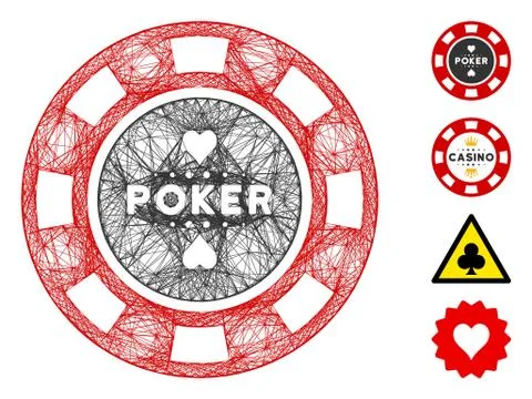 Network Poker Casino Chip Vector Mesh イラスト素材