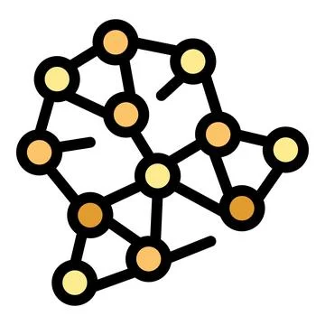 Network polygon connecting dots showing global communication Illustrazione stock