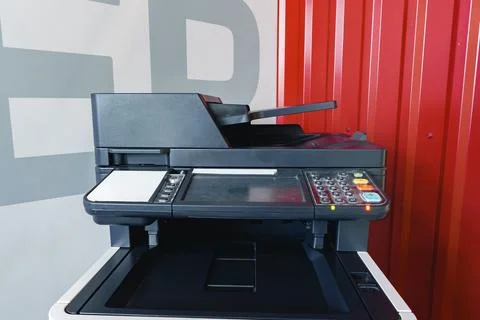 Network printer multi-function machine in modern office Foto stock
