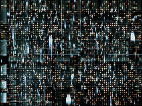Network Processing Illustrazione stock