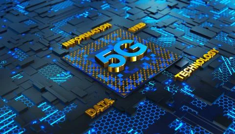 Network processor 5G Stock Illustration