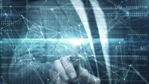 Network protection and coding. Stock Footage 253150909