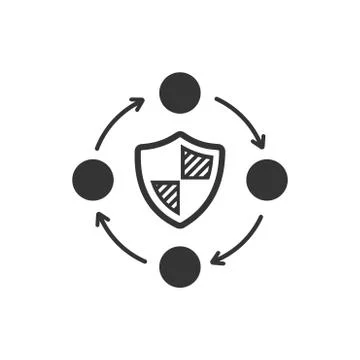 Network Protection Icon Stock Illustration