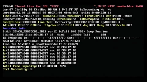Network protocol status screen Stock Footage 43439533