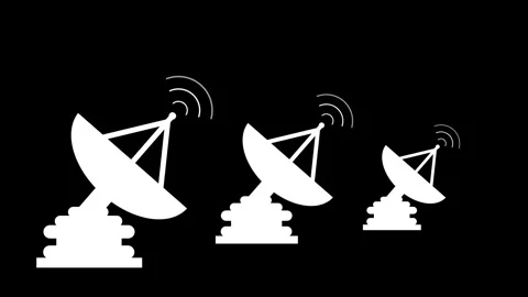 Network Radar Signal Wave Animation in Clean Minimal Style Stock Footage 316717406