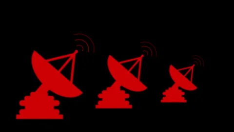Network Radar Signal Wave Animation in Clean Minimal Style Stock Footage 316717413