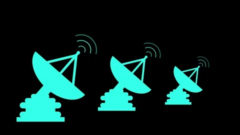 Network Radar Signal Wave Animation in Clean Minimal Style Stock Footage 316717427