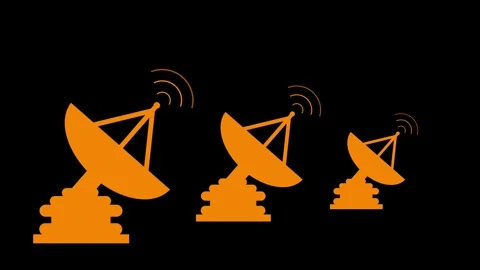 Network Radar Signal Wave Animation in Clean Minimal Style Stock Footage 316717448