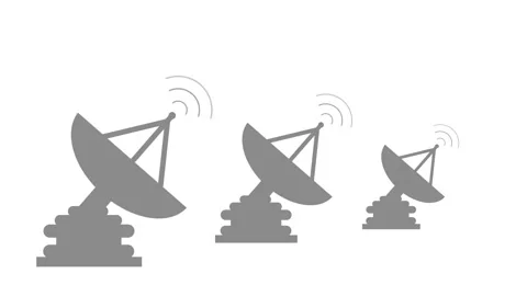 Network Radar Signal Wave Animation in Clean Minimal Style Stock Footage 316717457