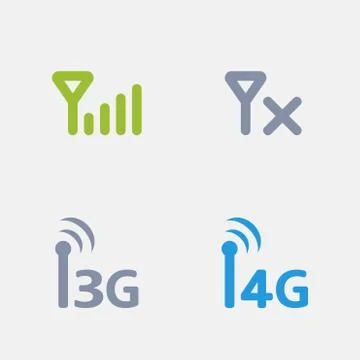 Network Reception - Granite Icons Illustrazione stock