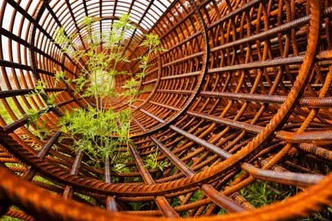 Network  reinforcement bar Stock Photos