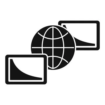 Network remote access icon, simple style Stock Illustration