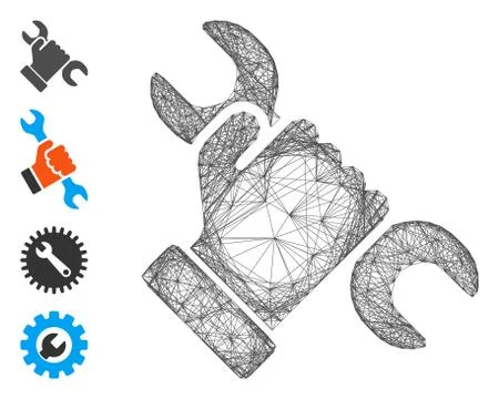 Network Repair Vector Mesh Illustration