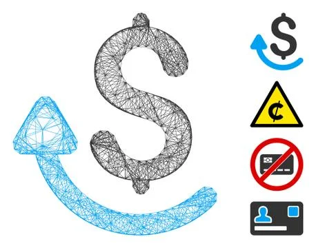 Network Repay Vector Mesh Illustrazione stock