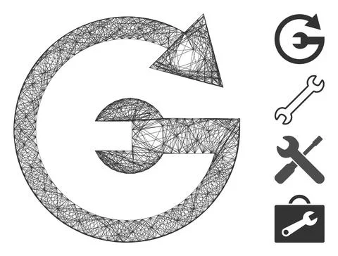 Network Repeat Service Vector Mesh Illustrazione stock