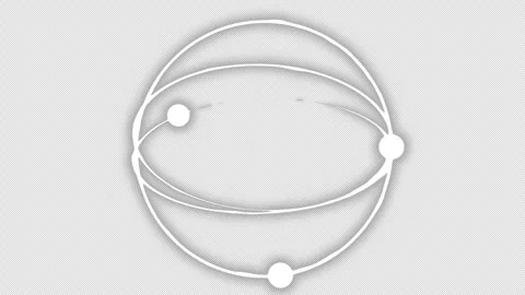 A network represented by a sphere moving along a rotating ring 動画素材 332205139