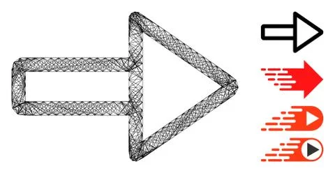 Network Right Vector Mesh 库存插图