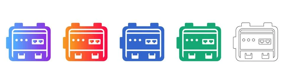 Network Router and Switch Vector Icons Illustrazione stock