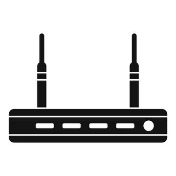 Network router icon, simple style Illustrazione stock