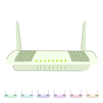 Network router vector cartoon graphic Stock Illustration