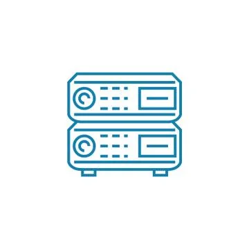 Network routers linear icon concept. Network routers line vector sign, symbol Stock Illustration