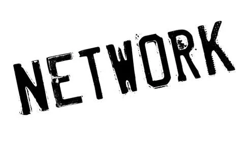 Network rubber stamp Illustrazione stock