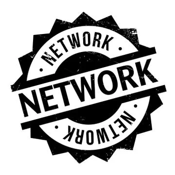 Network rubber stamp Illustrazione stock