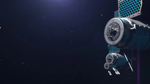 network of satellites on the background Stock Video Pond5