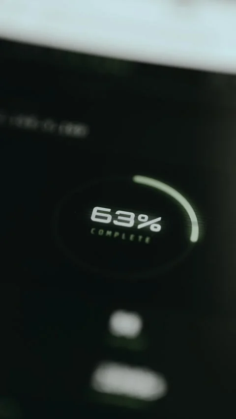 Network scanning interface displaying target IP with radial progress ring Stock Footage 333382291
