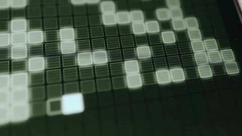 Network scanning visualization with cells activating as hosts are detected Stock Footage 333380354