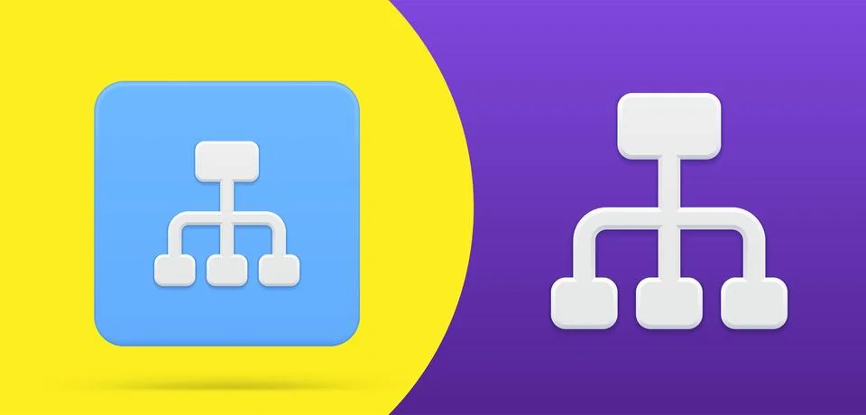 Network scheme simple 3d icon button vector illustration internet connectio.. 스톡 일러스트