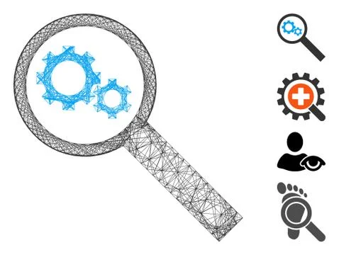 Network Search Tools Vector Mesh 스톡 일러스트