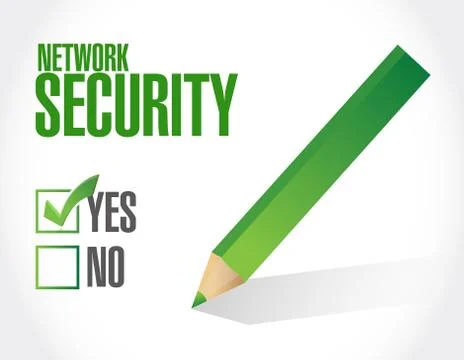 Network security approval sign concept イラスト素材