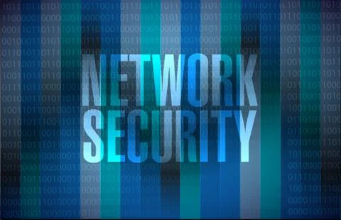 Network security binary background sign concept 库存插图