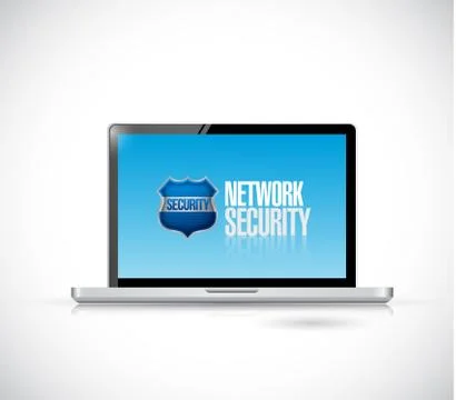 Network security computer illustration design イラスト素材