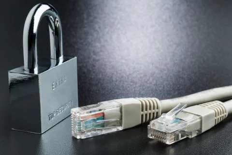 Network security concept and secure connection to Internet Stock Photos