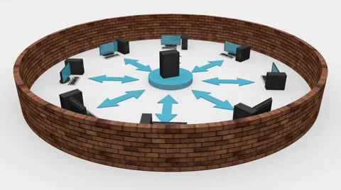 Network security concept animation. Stock Footage 49761795