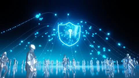 Network security concept. Data protection. Stock Illustration