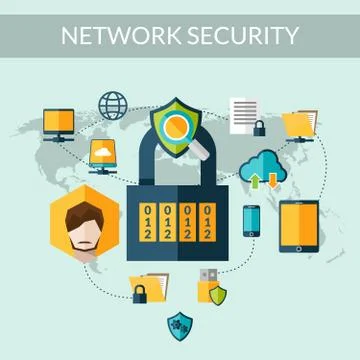 Network Security Concept Stock Illustration