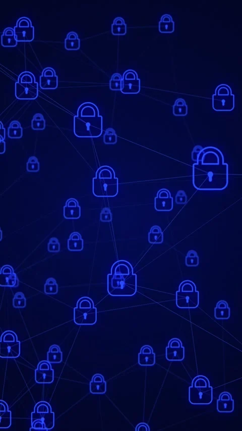 Network Security Concept Vertical Technology Background Stock Footage 338397787