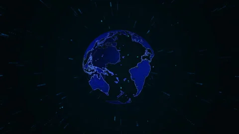 Network Security Connections, Artificial Intelligence, Blockchain, Big Data 動画素材 345645025