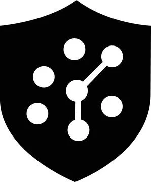 Network security digital protection shield icon Stock Illustration