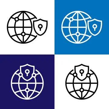 Network security icon. Digital safety and control Stock Illustration