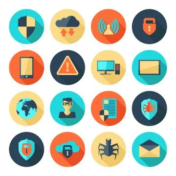 Network Security Icons Stock Illustration