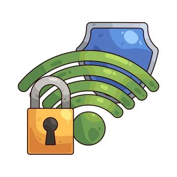 Network security illustration Stock Illustration