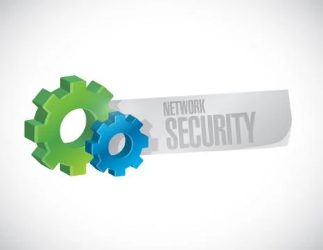 Network security industrial sign concept Stock Illustration