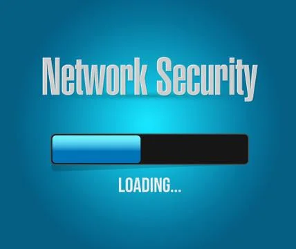 Network security loading bar sign concept Stock Illustration