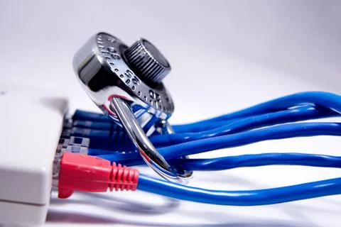 Network security - locked Stock Photos