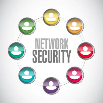 Network security network sign concept illustration Illustrazione stock